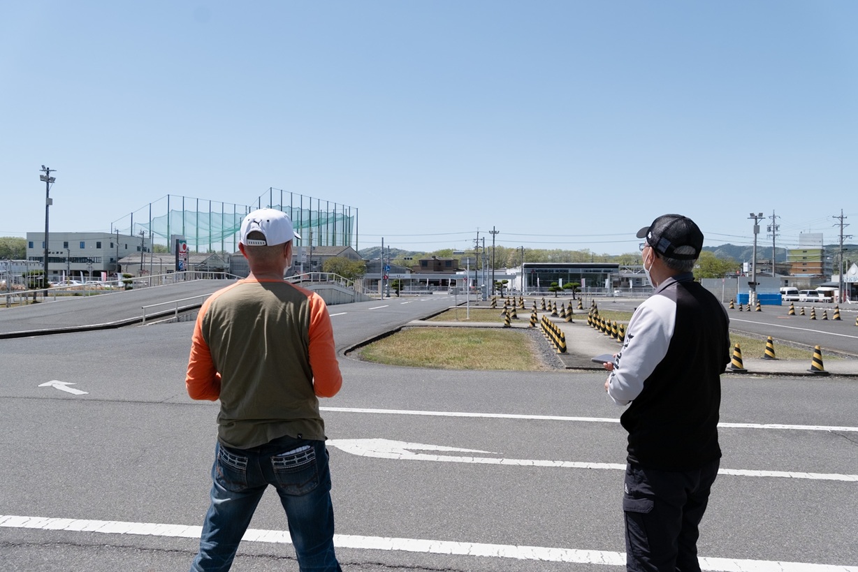 コース解放による訓練の様子